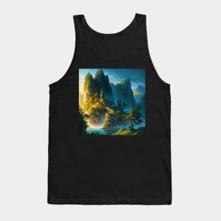 Church on the Edge of a Cliff - Lathander's Light Tank Top